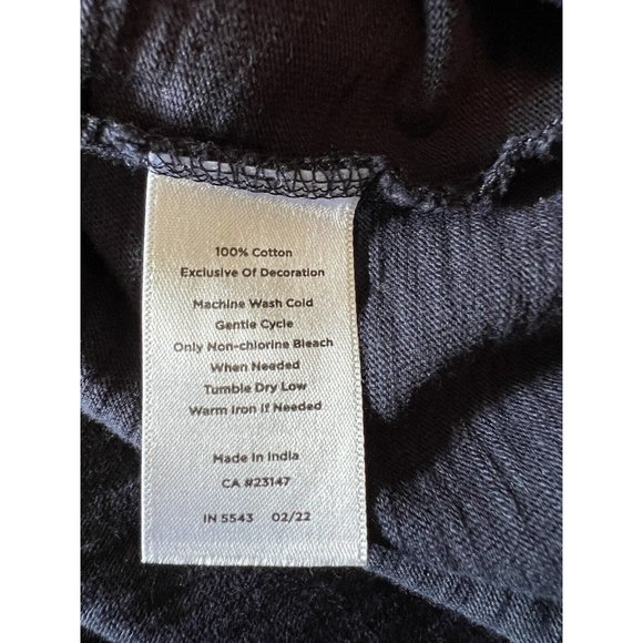 Talbots Dress 3X Blue Embroidered Short Tie Sleeve Cotton Washable - Picture 14 of 14